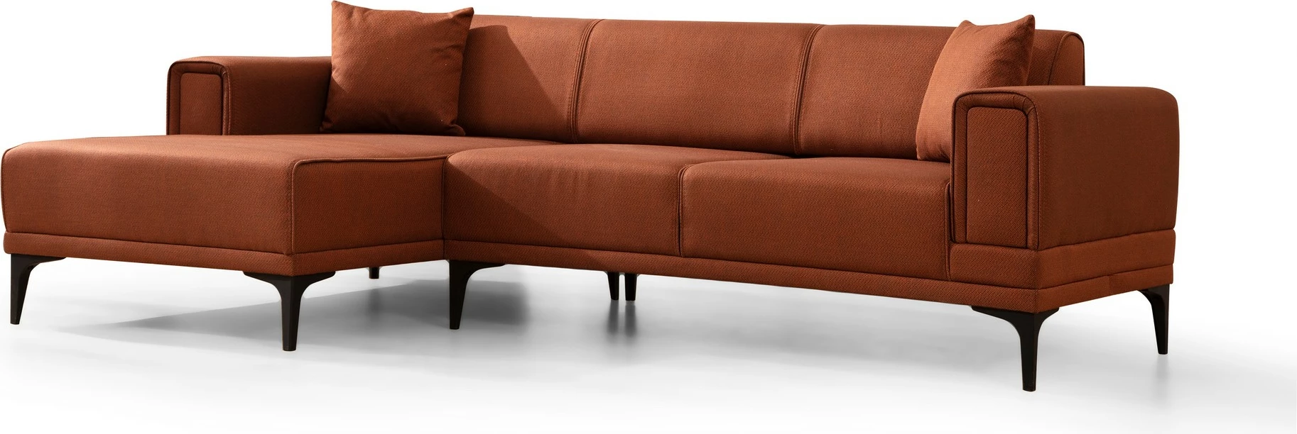 Kënd-sofë krevati Atelier del Sofa, Horizon majtas, ngjyrë e kuqe tullë