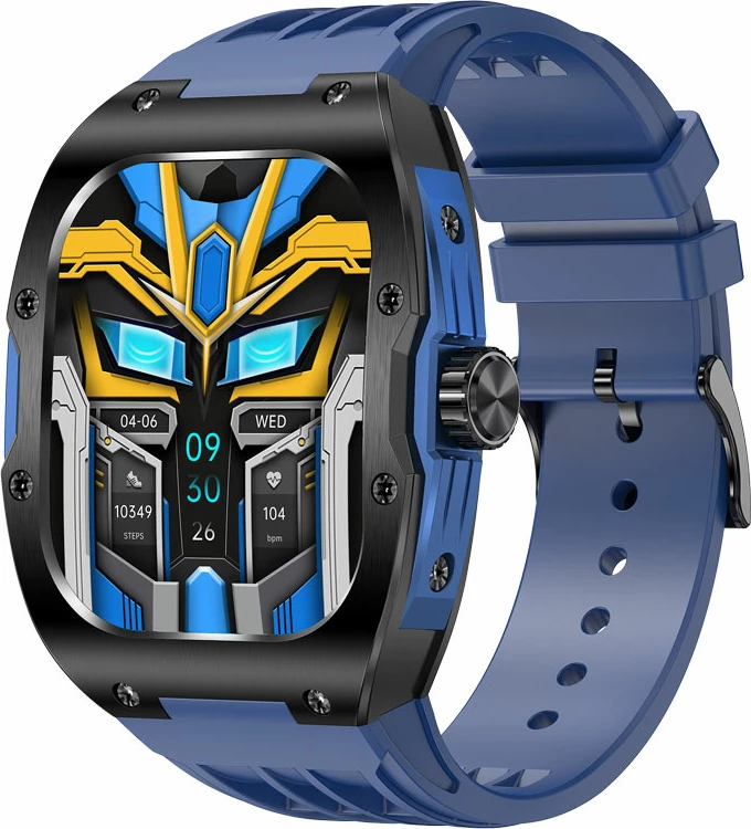 Smartwatch Moye Kronos Prime 1.96" AMOLED, Bluetooth thirrje, IP68, Blu