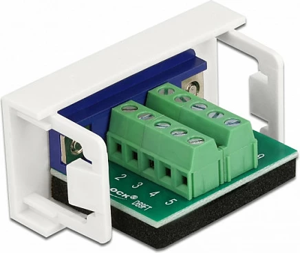 Modul DeLOCK Easy 45, D-Sub 9-pin (femër) në terminal 10-pin, 22.5x45mm, i bardhë