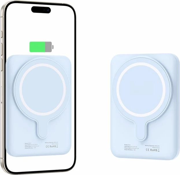 Powerbank Tech-Protect LifeMag PB10, 5000mAh, MagSafe, USB-C, Blu