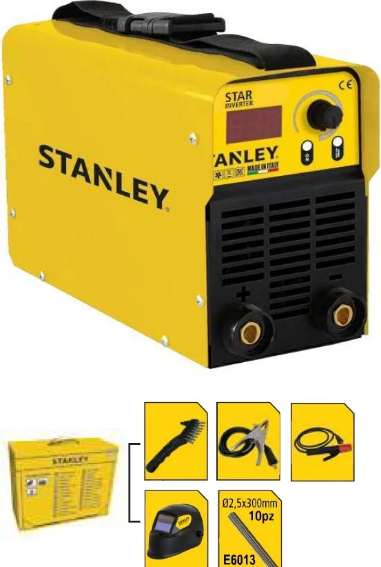 Aparat saldimi Stanley STAR 4000 KIT 5.2 kW, me maskë dhe aksesorë, set në kuti, e verdhë