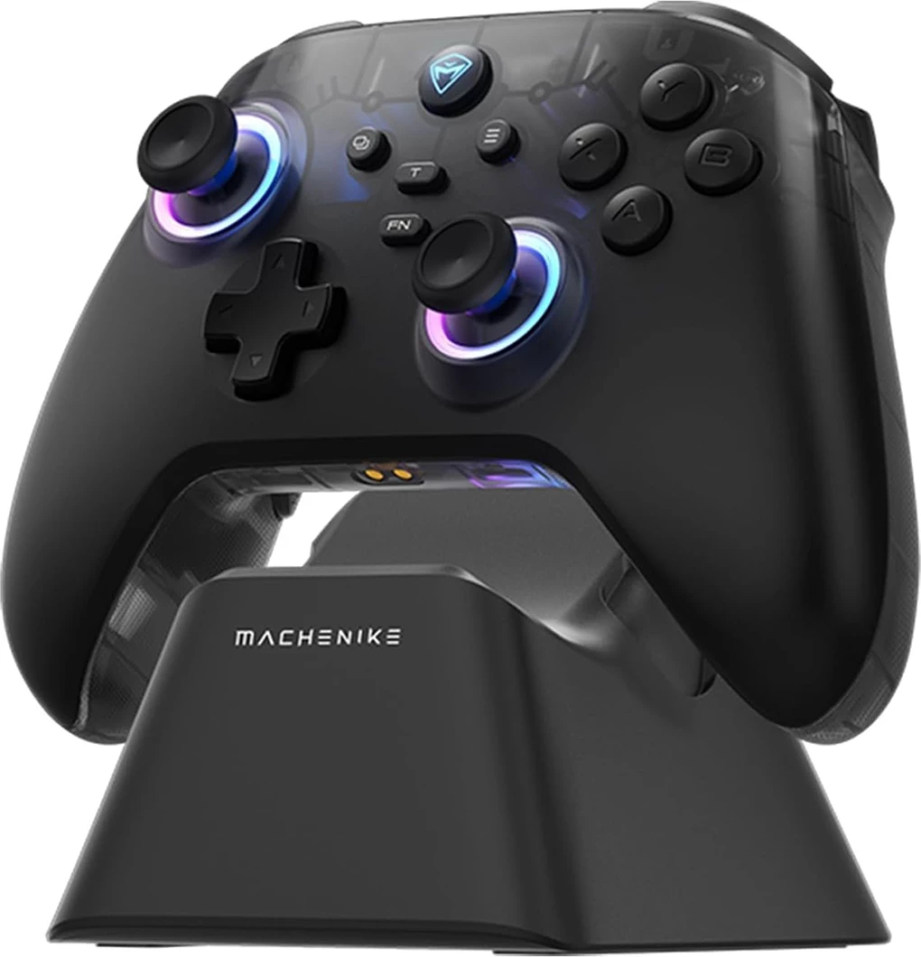 Kontroller lojrash pa kabllo Machenike G3 V2 G320, 2.4G + me kabllo, me stacion karikimi, 600mAh, i zi