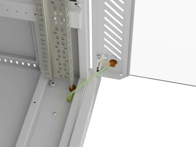 Shafë rack LANBERG 19" 42U 600x600, derë xhami, LCD V2, gri