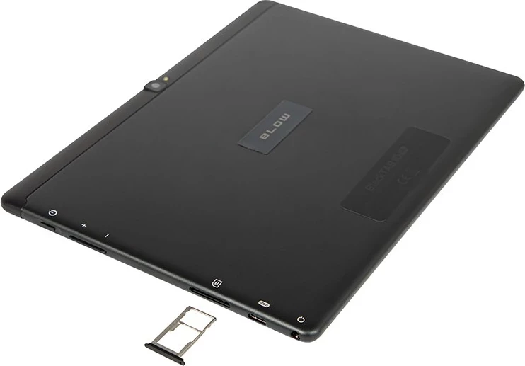 Tablet BLOW BlackTAB10, 10", 4 GB RAM, 128 GB, 4G LTE, i zi, me stilolaps dhe mbështjellës