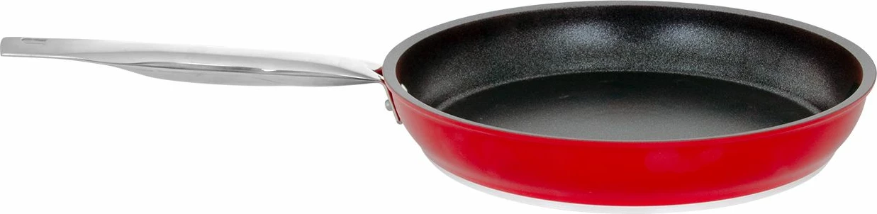 Tigan alumini, bazë për induksion, i kuq e zi, 28cm, Hermia Concept, 55OTC011185