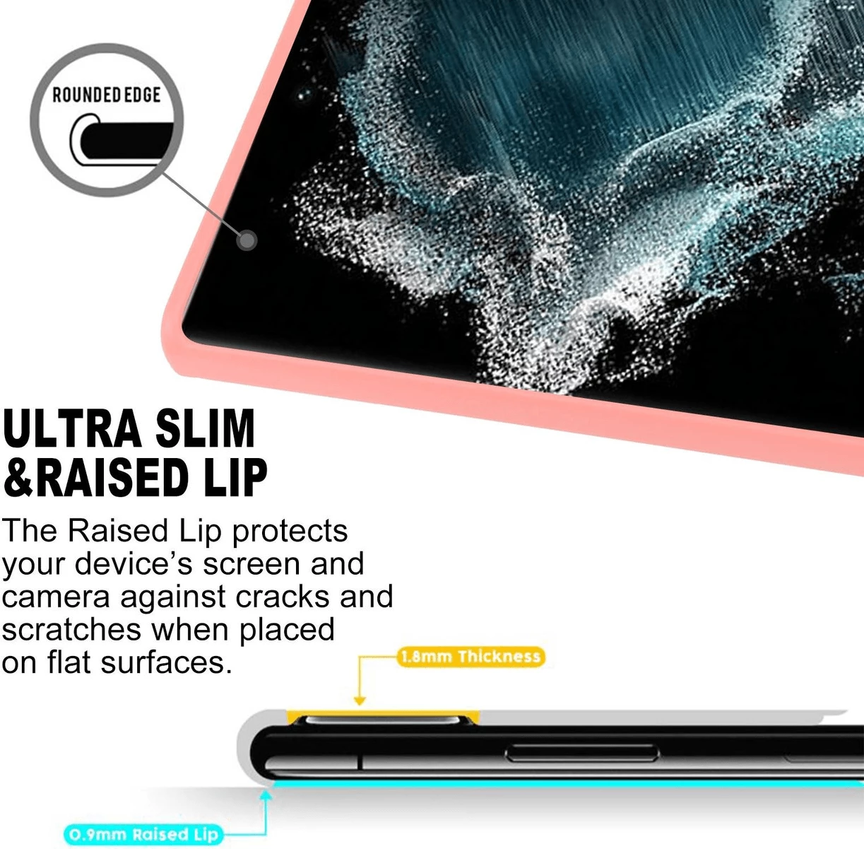 Mbështjellës silikoni Goospery Soft Feeling për Samsung Galaxy S23 Ultra 5G, rozë