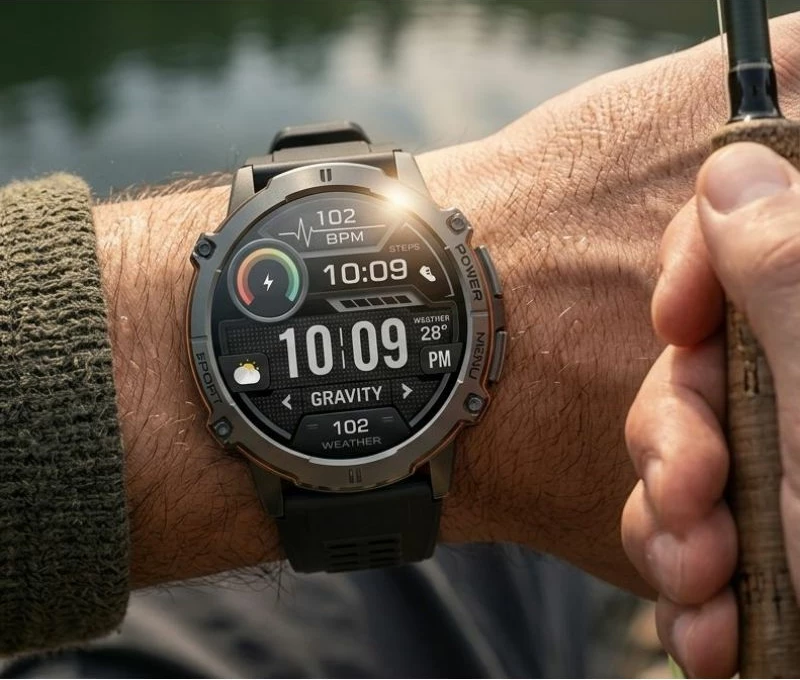 Smartwatch Gravity GT42-3, rrip grafit + byzylyk