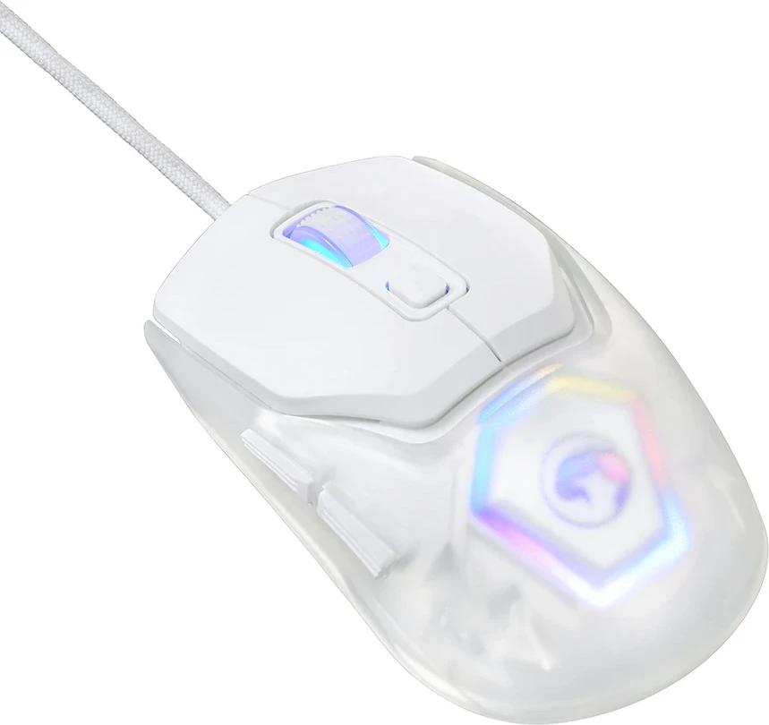 Maus gaming Marvo Fit Lite G1, wired, RGB, 12000 DPI, i bardhë