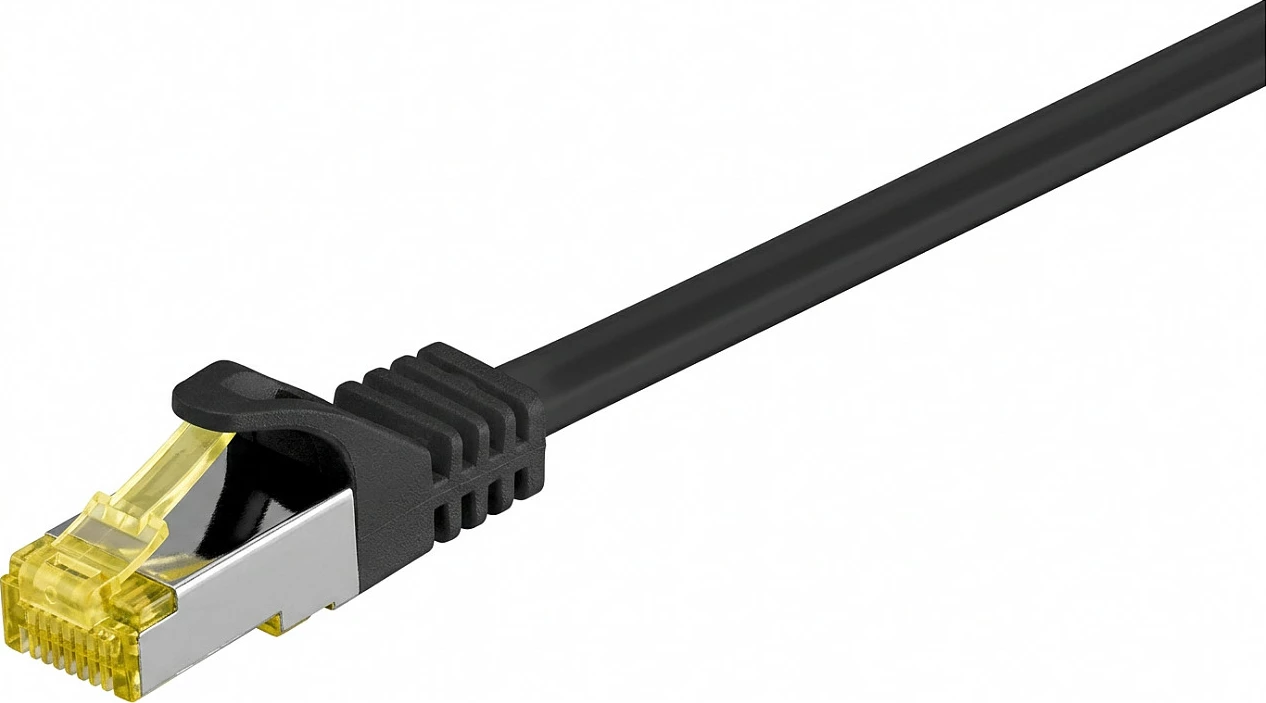 Kabllo rrjeti Ethernet Goobay RJ45 Patch Cord Cat7, 1.5m, S/FTP, 10Gbps, e zezë