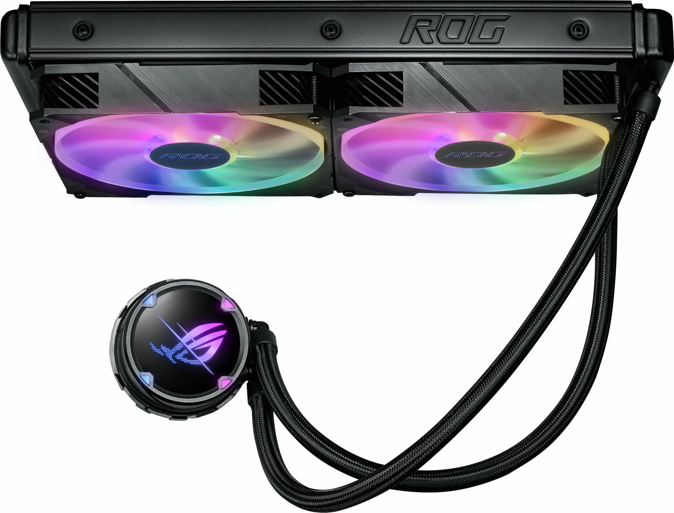 Ftohës i lëngshëm ASUS ROG STRIX LC II 280 ARGB, 280mm, 2x14cm, i zi