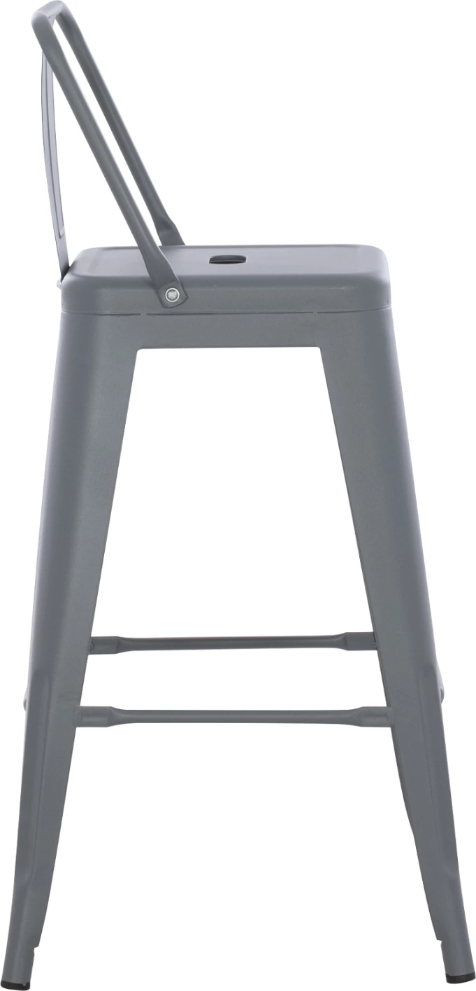 Karrige për bar, lartësi mesatare, MELITA-PRO, FH8574.50, metal, ngjyrë gri, 43x43x88H cm