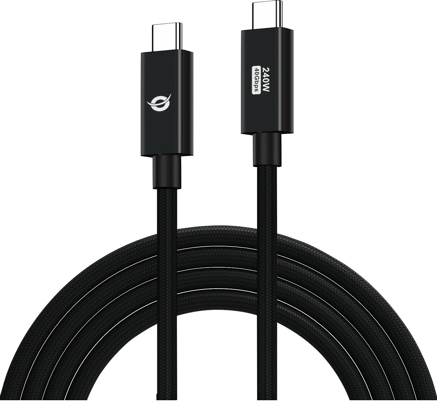 Kabllo USB-C Conceptronic ETTA04B12, USB4 Gen 3x2, PD 3.1 240W, 40Gbps, 1.2m, e zezë