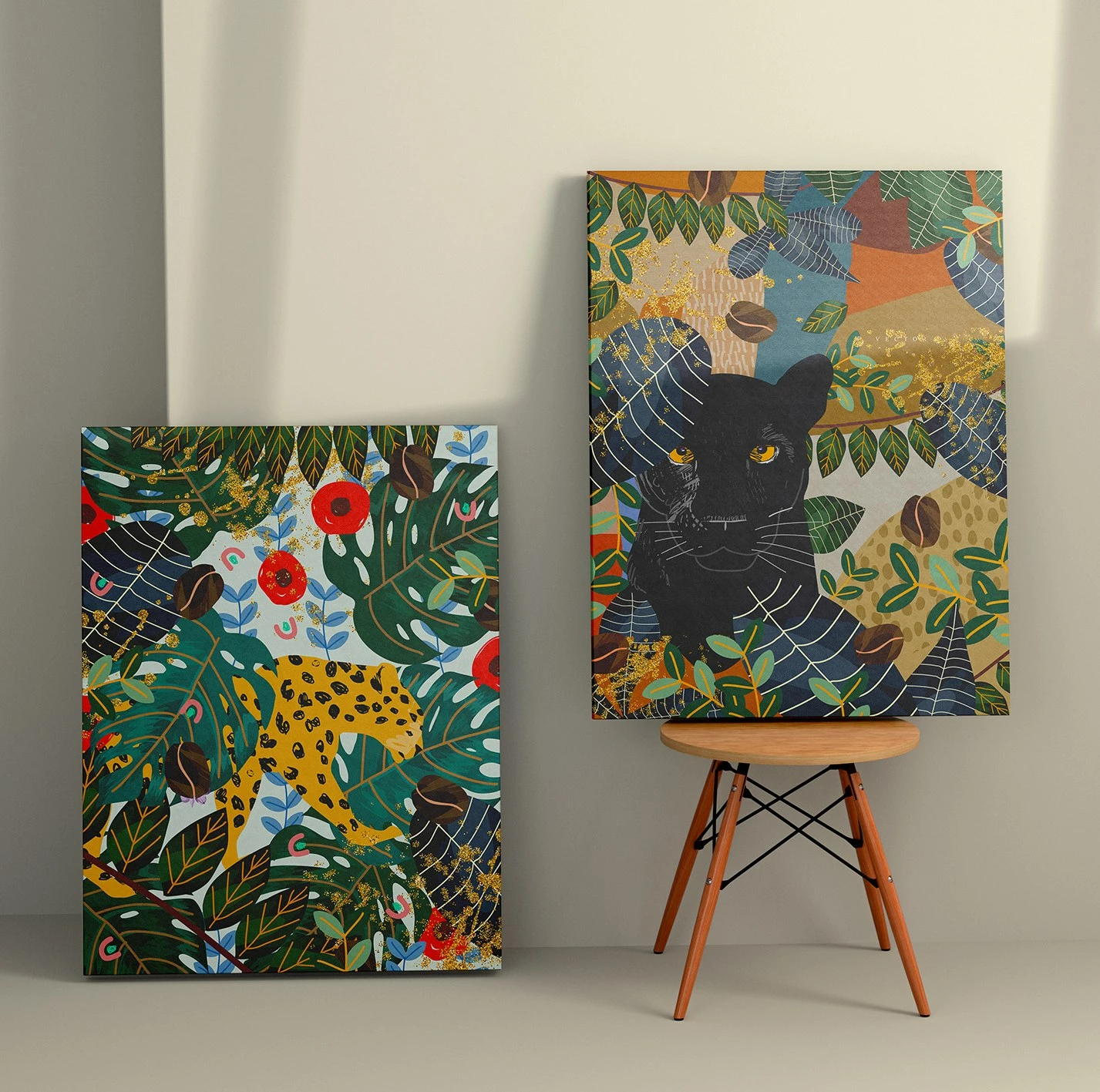 Pikturë dekorative në kanavacë (2 copa), Wallity, 2KNV4248, 50x70cm
