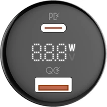 Karikues për veturë LDNIO C101 100W 2 porte USB-A/USB-C, i zi