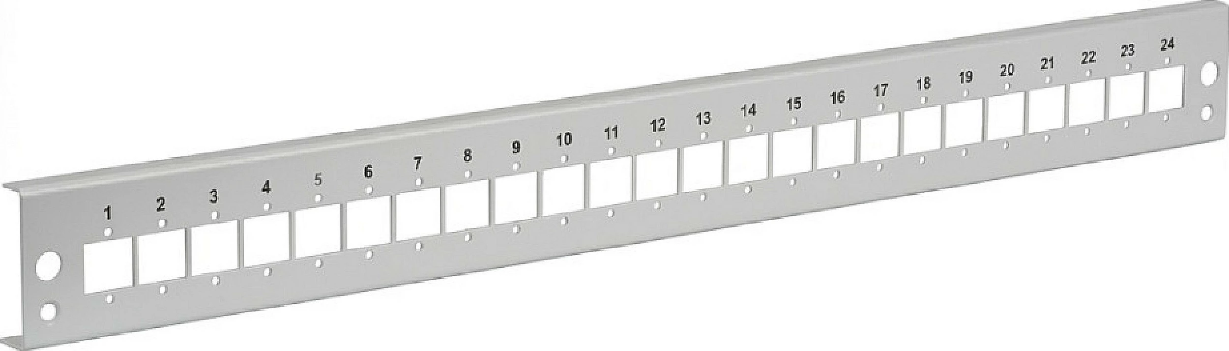 Panel fronti EFB Elektronik 24x E2000 Duplex, E2000 Compact (RDM), version i drejtë, gri