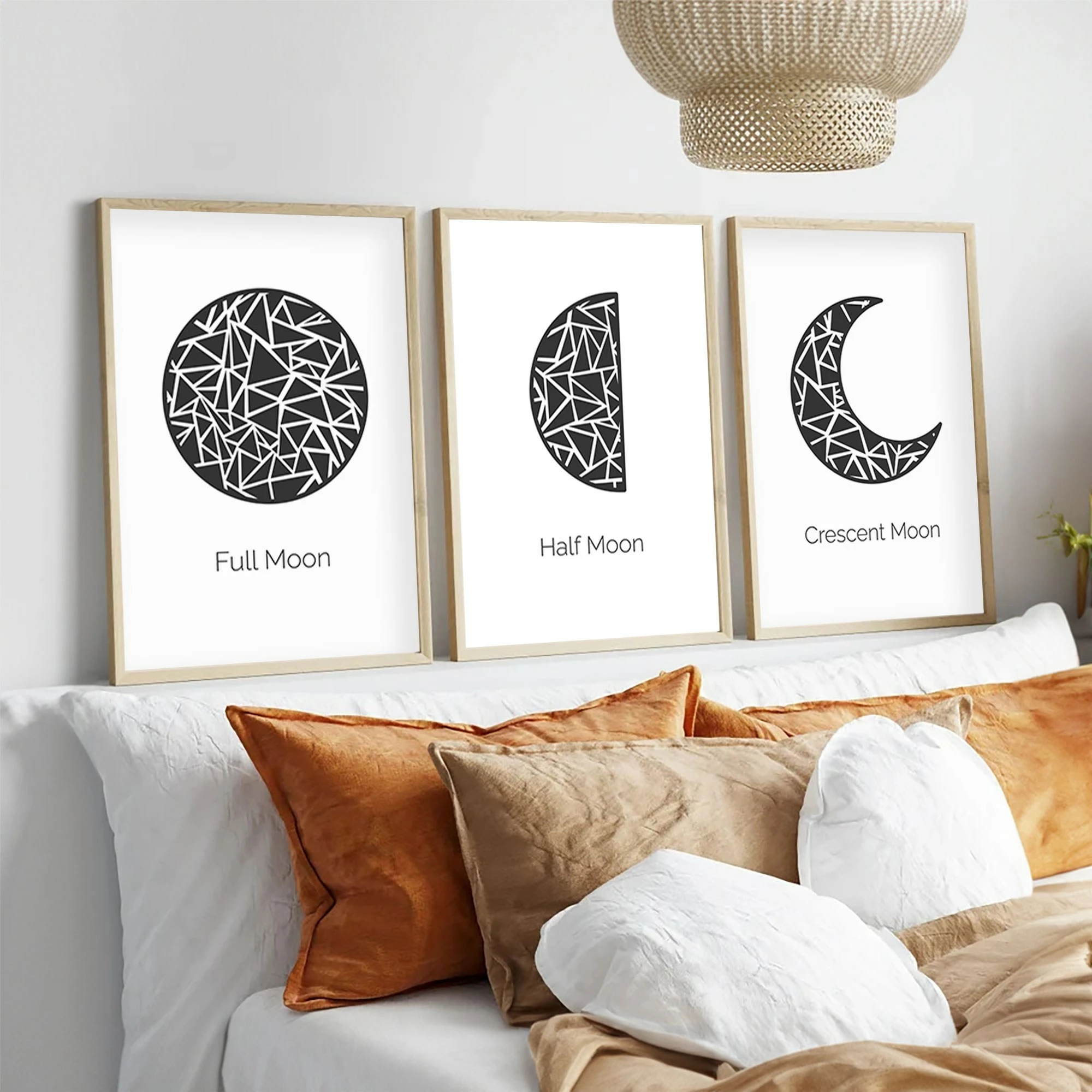 Pikturë dekorative me kornizë MDF (3 copë), Wallity, Huhu225, 50x70cm