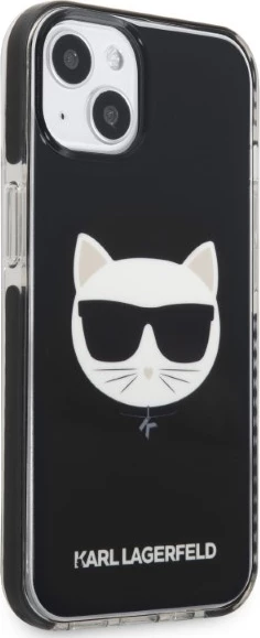 Mbështjellës Karl Lagerfeld Choupette Head për iPhone 13 mini, hardcase, e zezë
