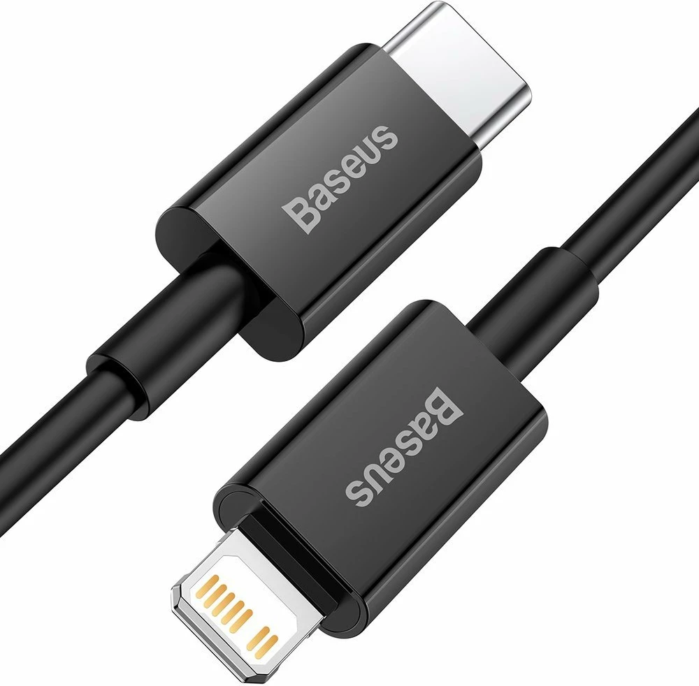 Kabllo Baseus Superior Series CATLYS-A01, USB-C në Lightning, 1m, 20W, e zezë