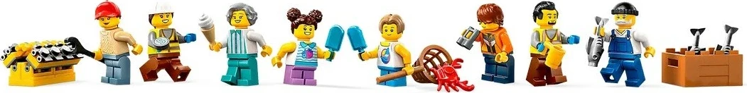 Set LEGO CITY 60422 Seaside Harbour me Anije Ngarkese