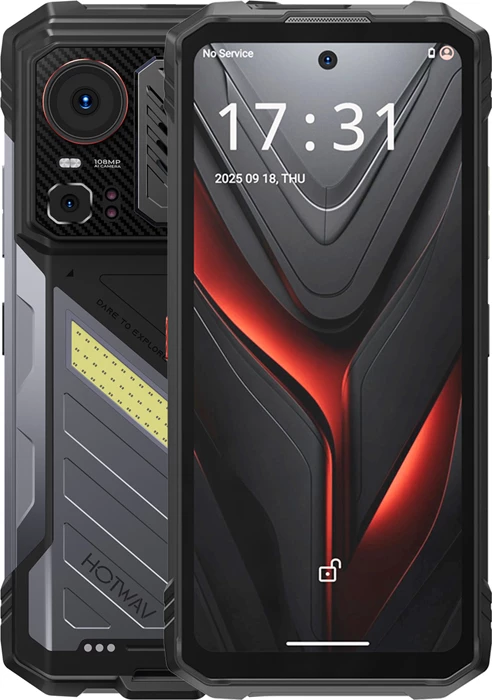Celular HOTWAV Hyper 8 Pro 12GB RAM + 20GB, 512GB, 6.78\" FHD+ 120Hz, 12000mAh, 5G, IP68/IP69K, gri