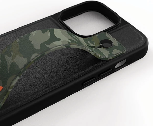 Mbështjellës Adidas OR Hand Strap Case për iPhone 13/13 Pro 6.1", e zezë-gjelbër