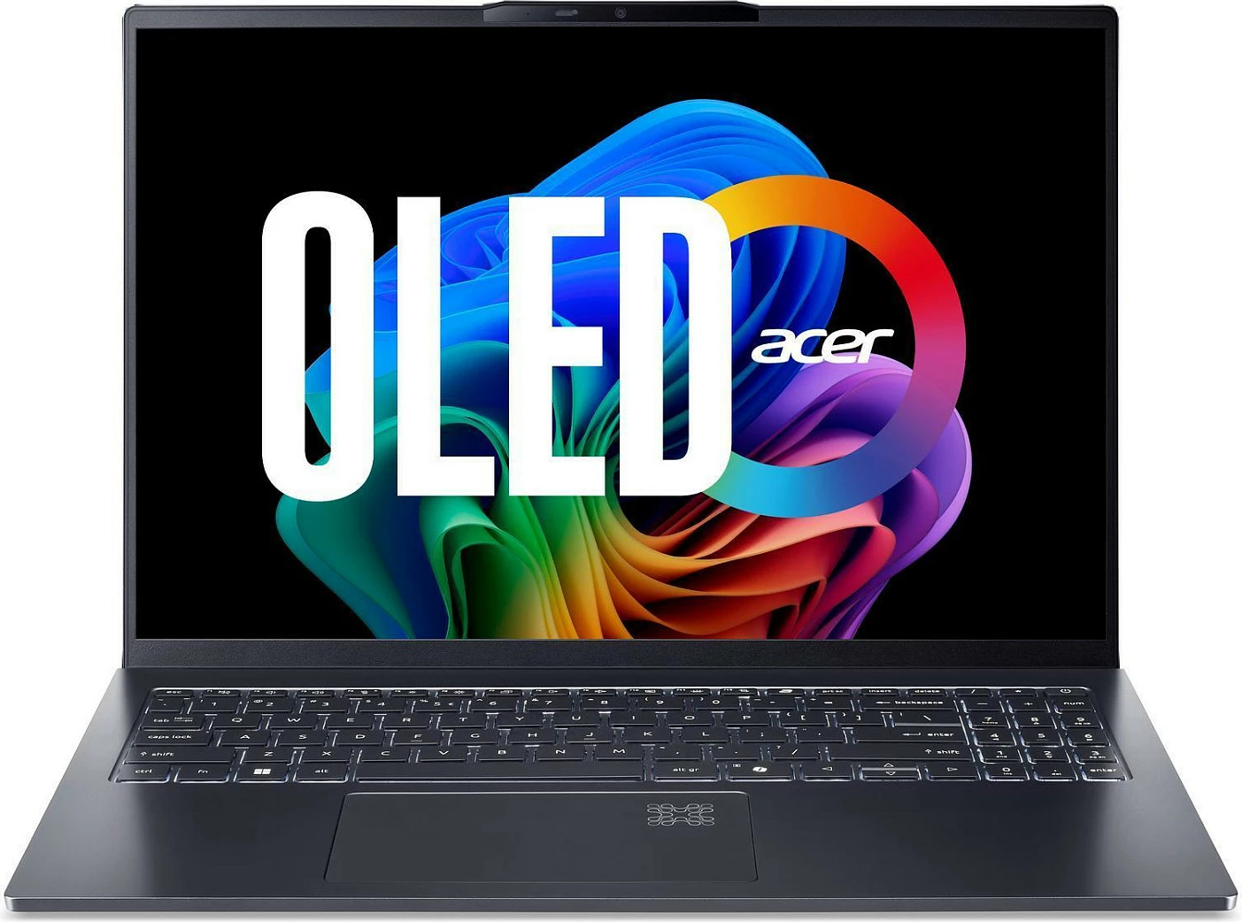 Laptop Acer Swift Go 16 AI OLED SFG16-61-R6QV, 16" OLED 2048x1280, 32GB LPDDR5x, Copilot+ PC, Gri Titanium