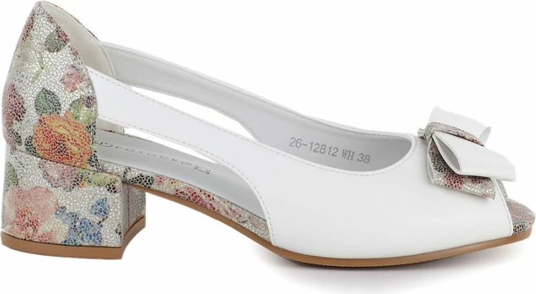 Këpucë pumps Potocki 12812, të bardha