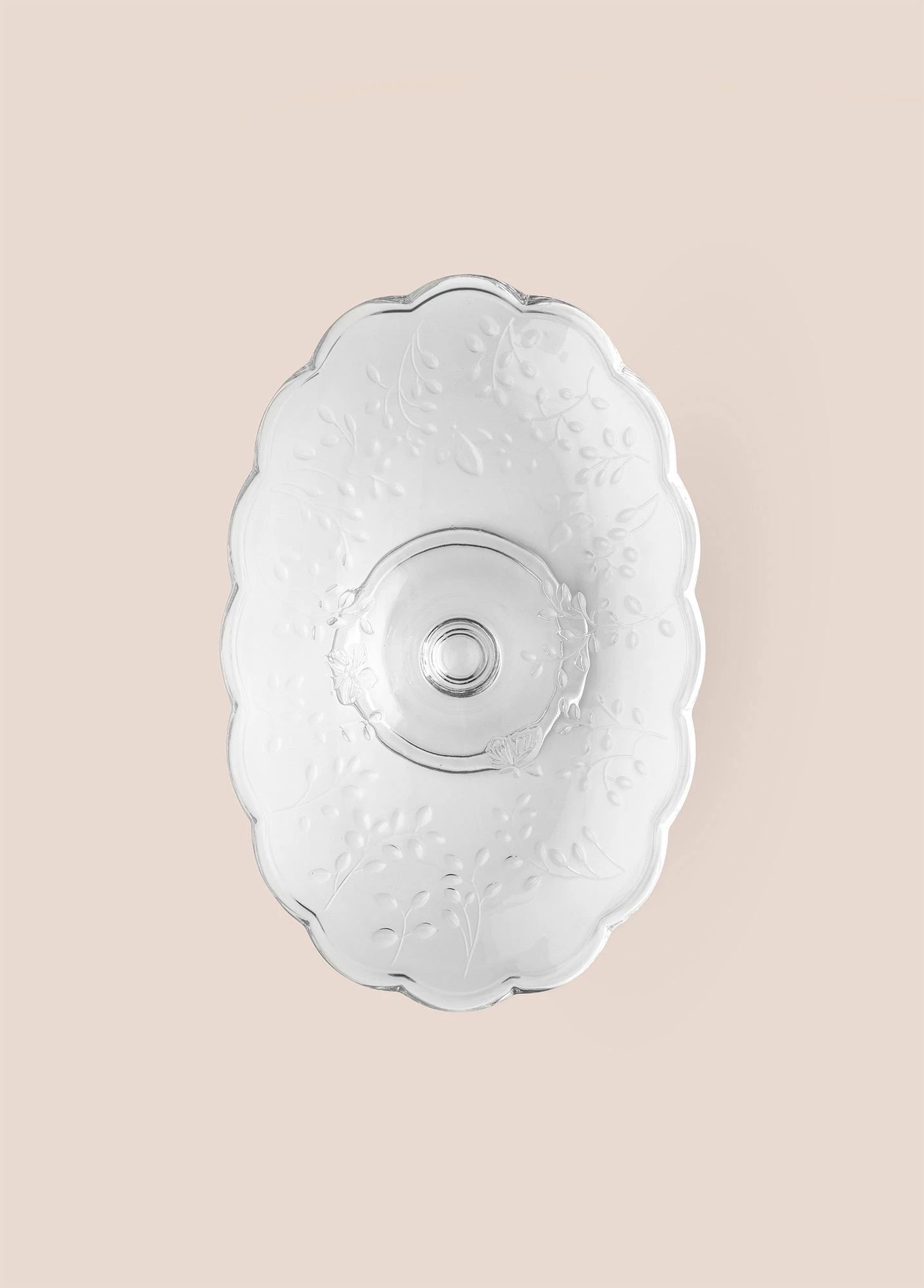 Pjatë për servirje tortash Hermia, qelq transparent, CAM0498
