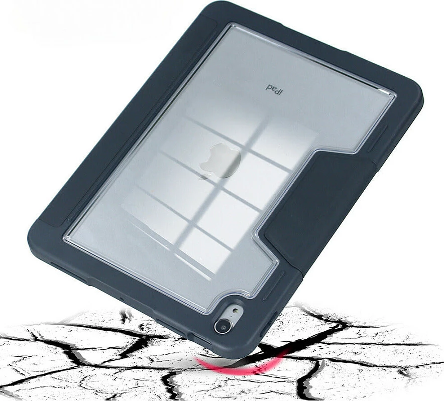 Mbështjellës për tablet DEQSTER Rugged #RT2, për iPad Air 13" (M2) 2024, folio me stand dhe mbajtëse lapsi, i zi