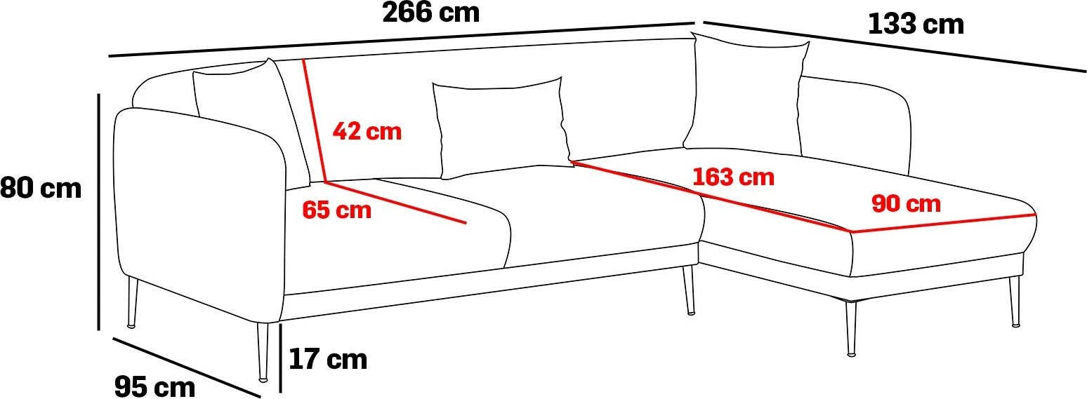 Kënd-sofë Venus L, ngjyrë gri, shndërrohet në krevat