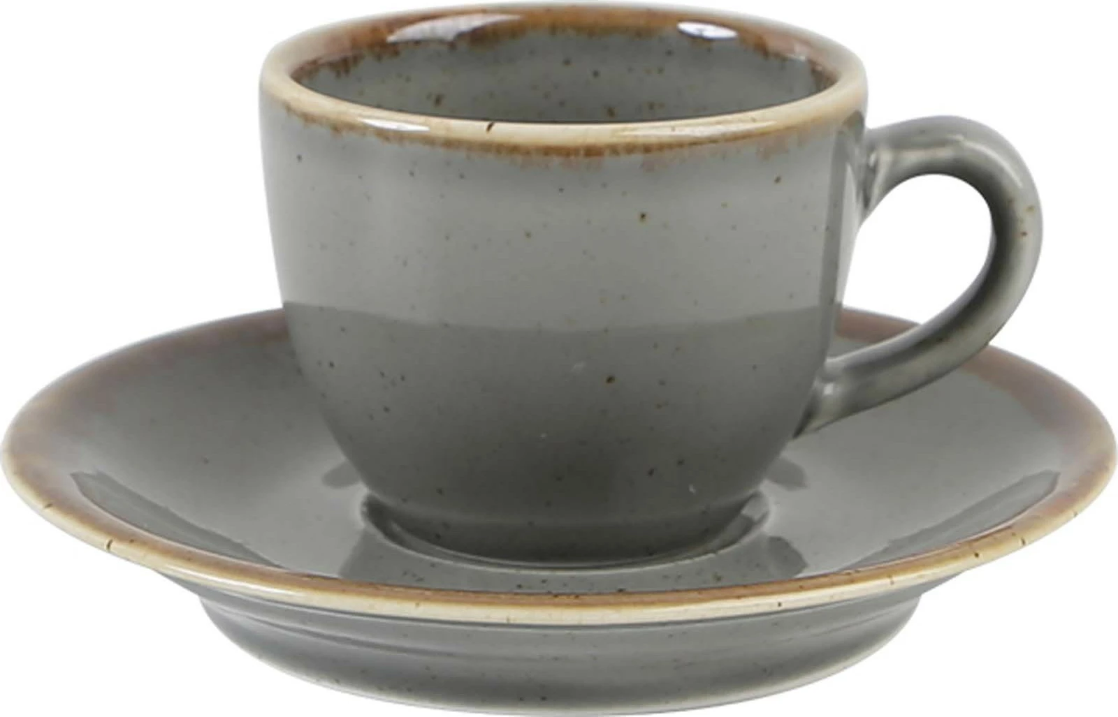 Filxhan espresso Porland Seasons Stone 80 ml, gri e errët, set 6 copë