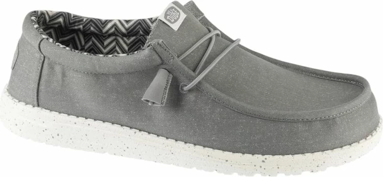 Këpucë Hey Dude Wally Stretch Canvas 40700-007, të hirtë