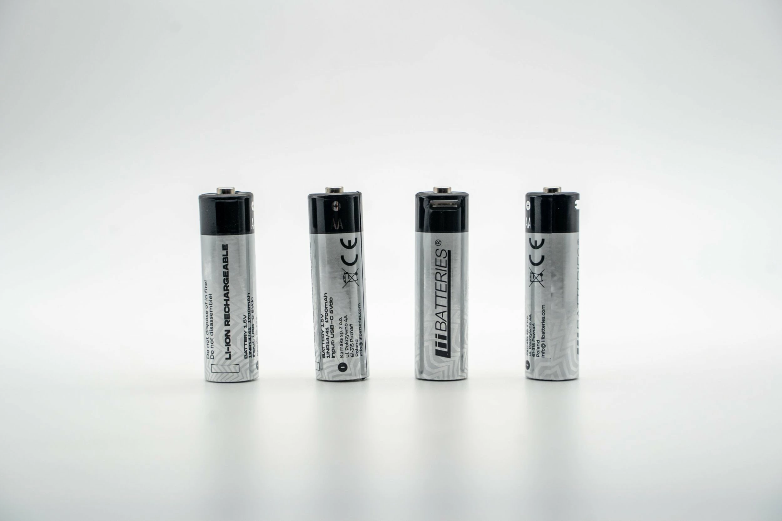 Bateri rikarikueshme Li-Ion AA/R6 LiiBatteries LIB667097 1.5V 1700mAh USB-C 4 copë