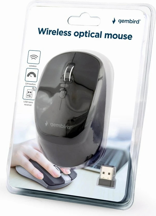 Maus Gembird, 1600 DPI, i zi