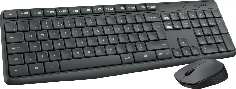 Set tastierë dhe Maus Logitech MK235, MPN 920-007905, layout gjerman (GER), gri