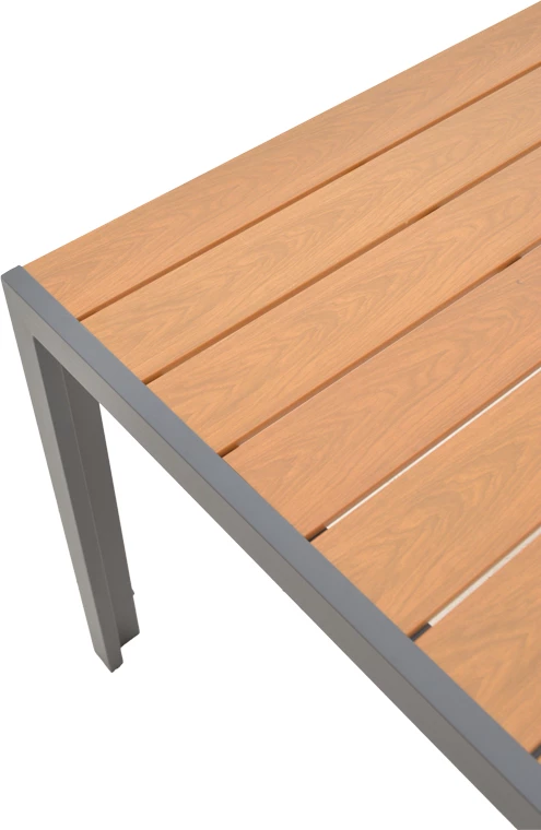 Tavolinë me karrige Savor-Nares set prej 7 copash alumini dhe ratan ngjyrë natyrale 180x90x72.5cm