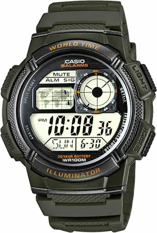 Orë dore për meshkuj Casio, e zezë