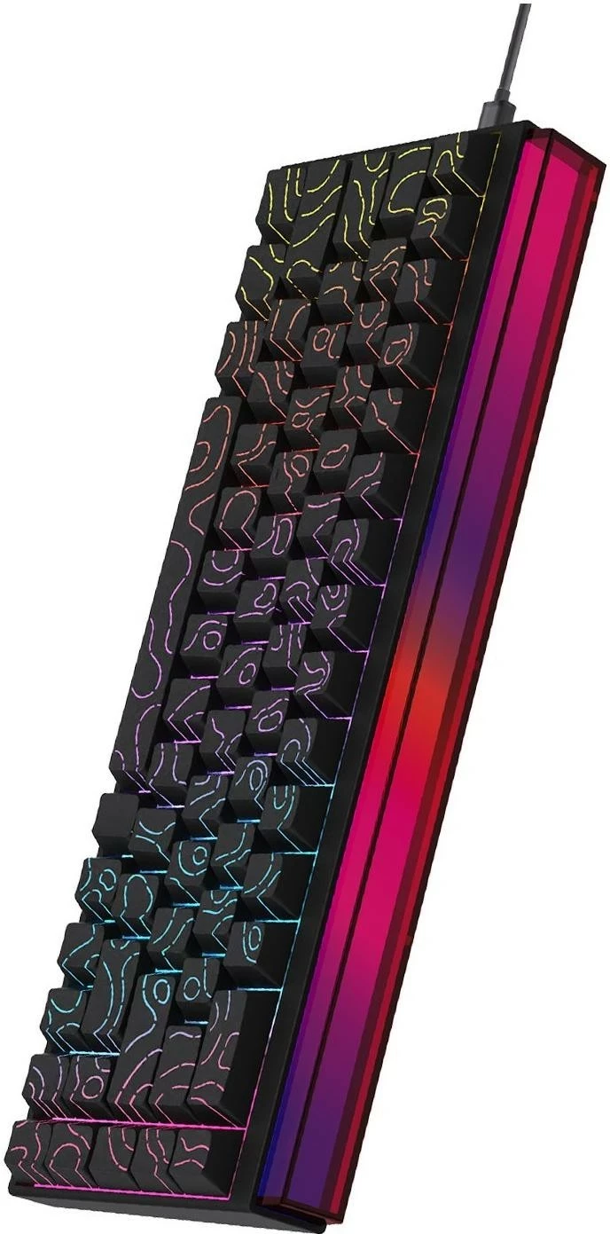 Tastierë mekanike Ajazz NK68, 65%, Red Switch, RGB, USB-C, e zezë