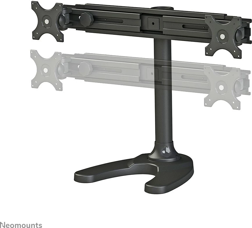 Mbajtës monitori Neomounts FPMA-D700DD, për 2 ekrane 19-30 inç, rregullim lartësie, i zi