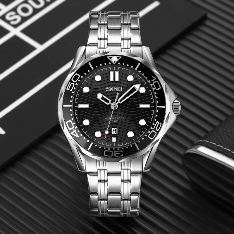 Orë dore për meshkuj Skmei, e zezë