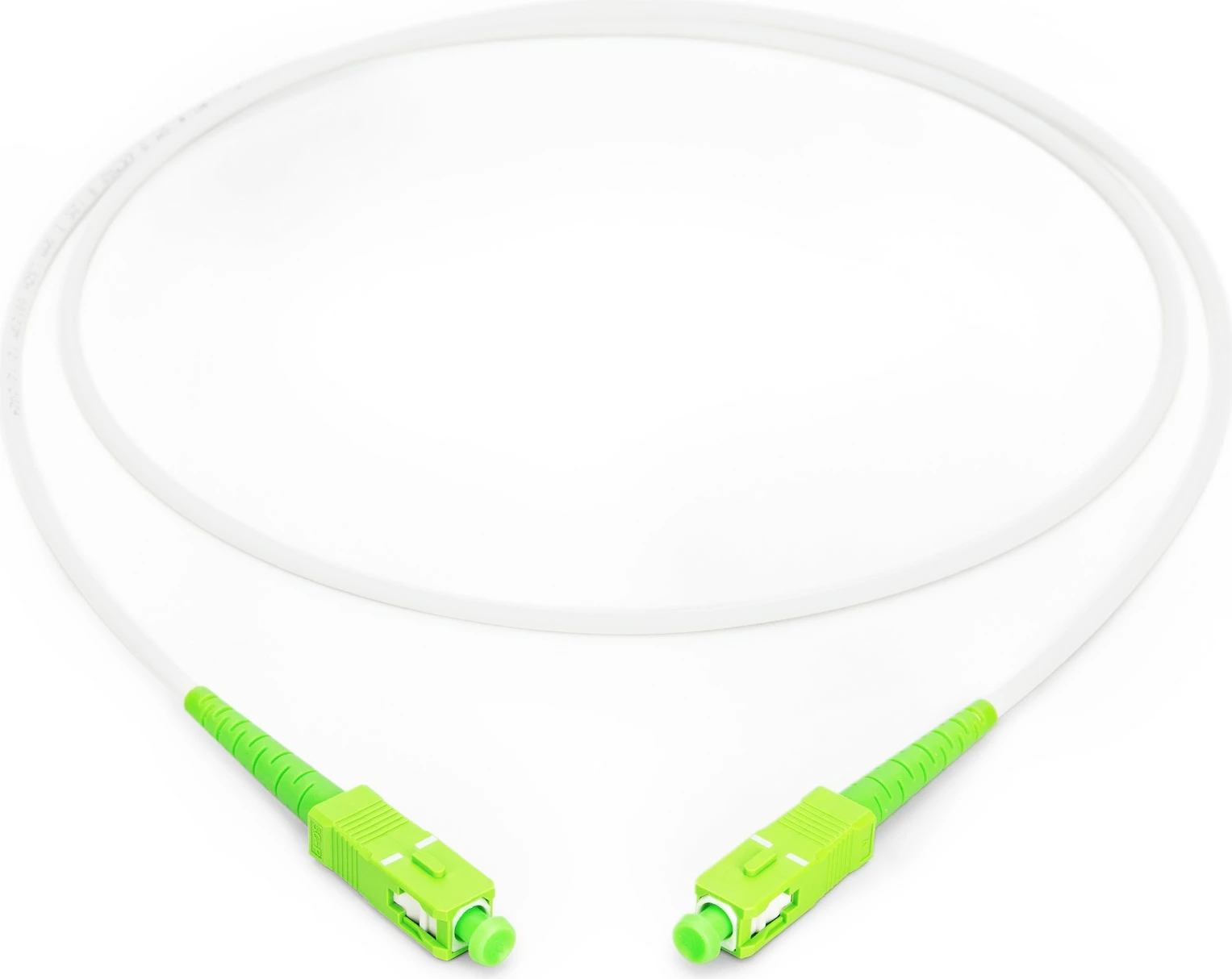 Kabllo optik Digitus LWL Patchkabel SCA-SCA 20m singlemode, e bardhë/jeshile