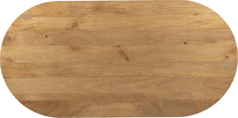 Tavolinë organike, ngjyrë natyrale, 200x100x76