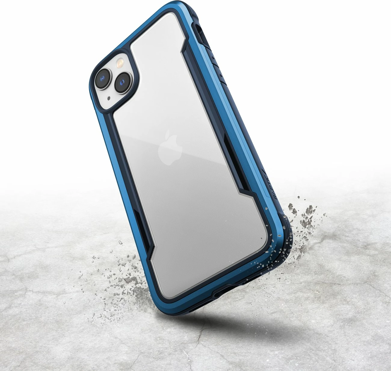 Mbështjellës Raptic X-Doria Shield për iPhone 14, MagSafe, Transparent/Blue