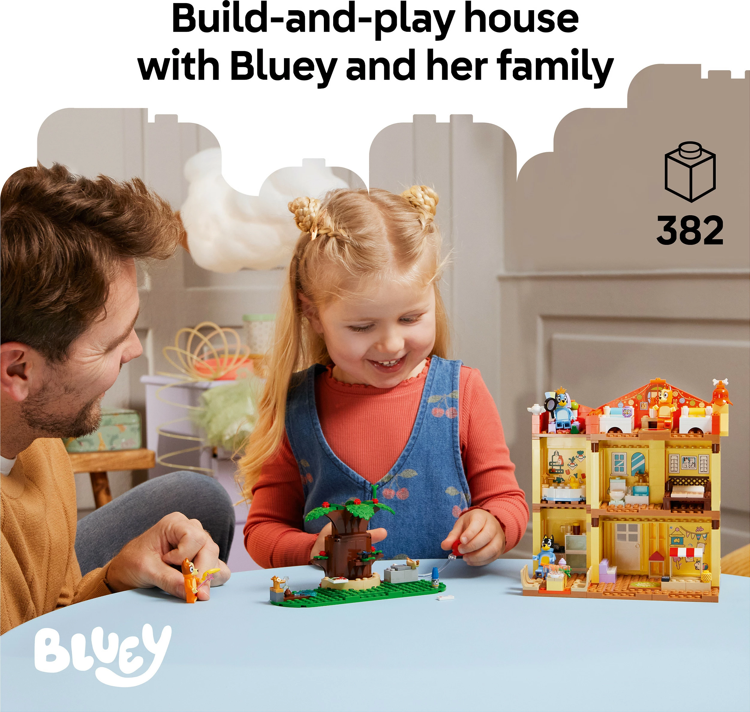 Set ndërtimi LEGO Bluey 11203 Bluey’s Family House, 382 copë, 4+, multikolor