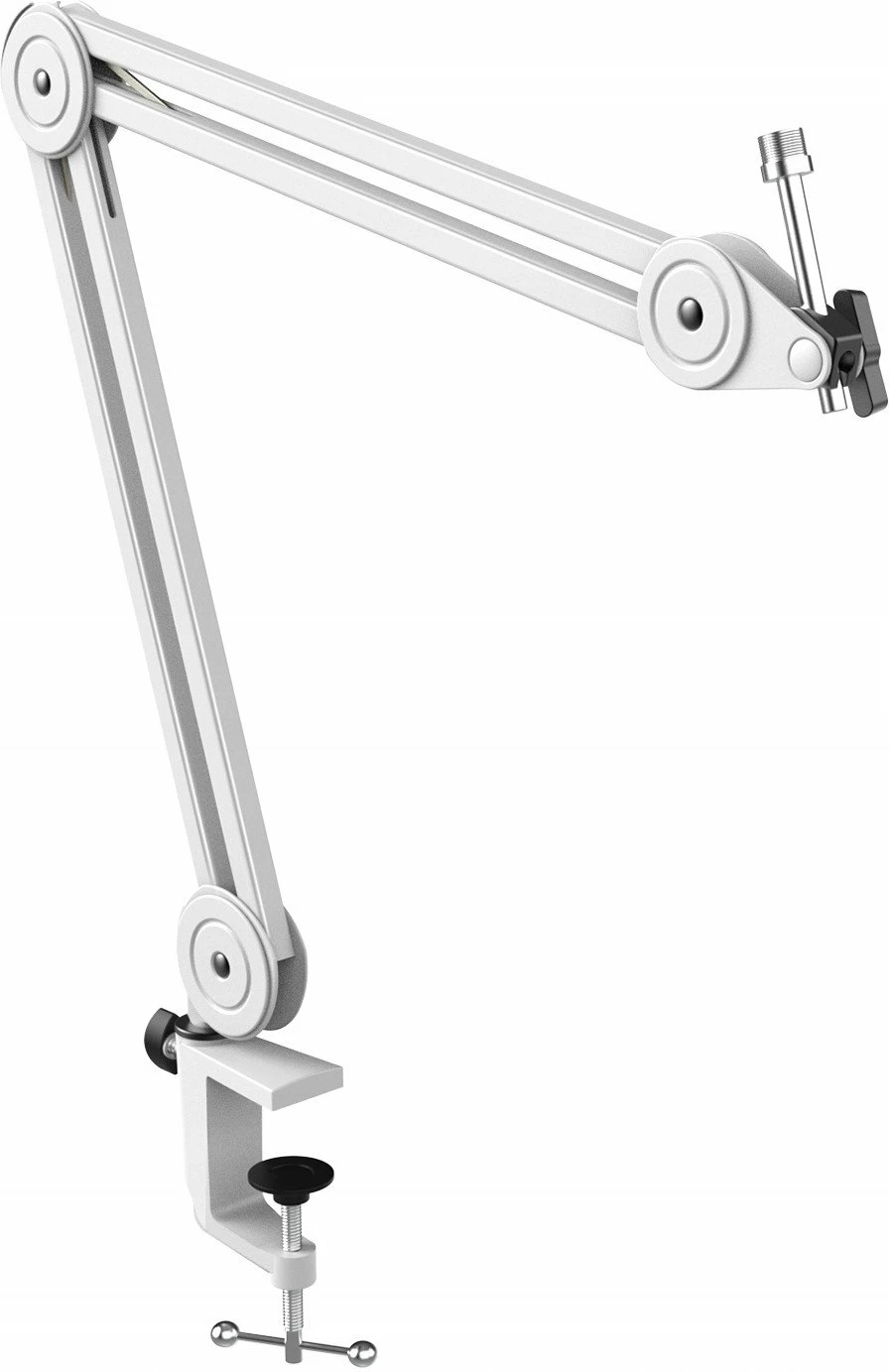 Stativ tavoline për mikrofon Fifine BM63W, krah metalik 79 cm, max 2 kg, i bardhë