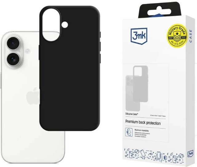 Mbështjellës 3MK Matt Case për Apple iPhone 17, TPU, i zi