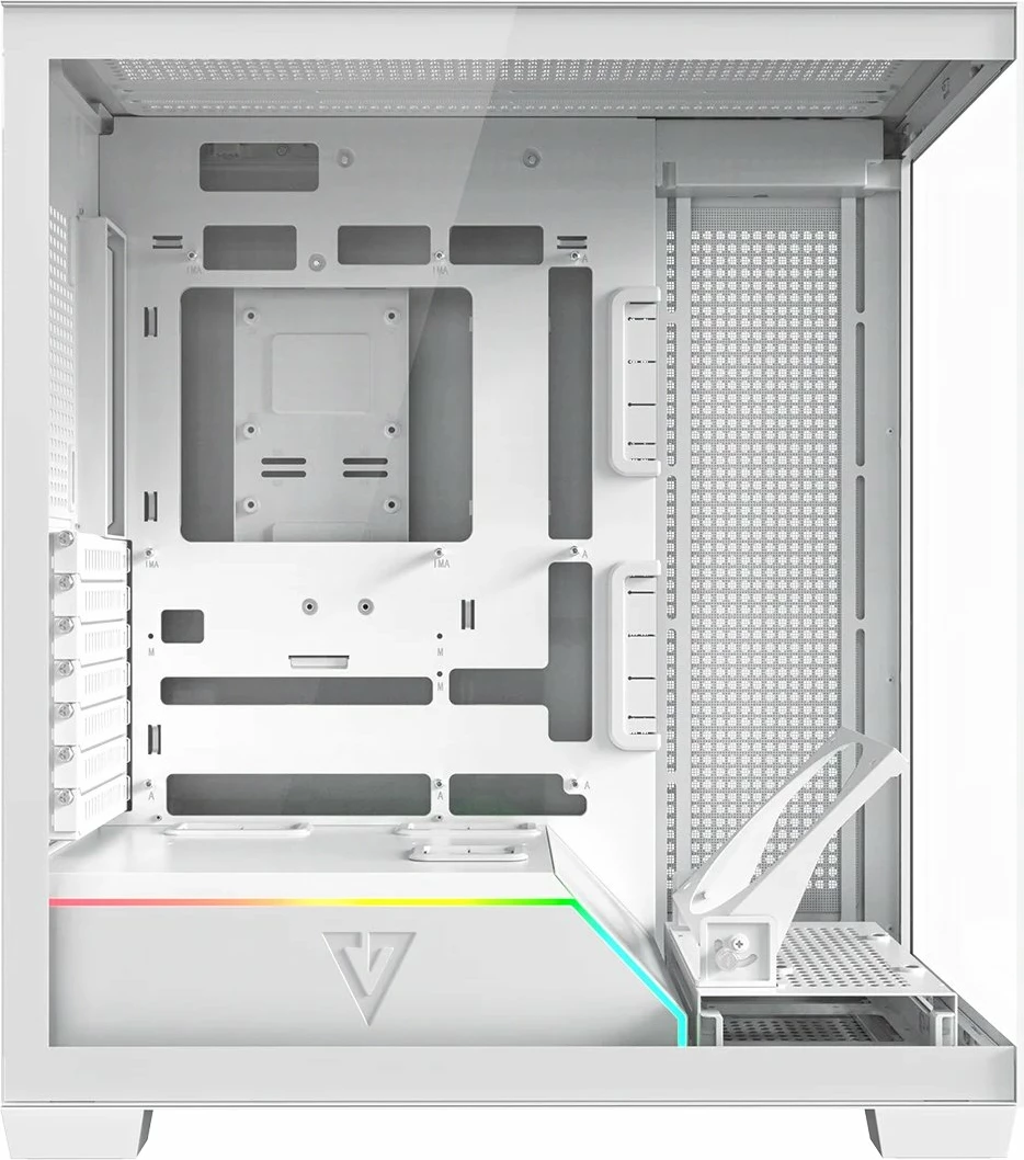 Kasë Modecom Volcano Stellar Plus ARGB (AT-STELLAR-PLUS-NF-0000-20) ATX Midi Tower, xham i temperuar, pa PSU, e bardhë