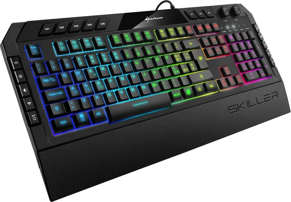Tastierë gaming Sharkoon SKILLER SGK5, RGB, IT layout, me kabllo, e zezë