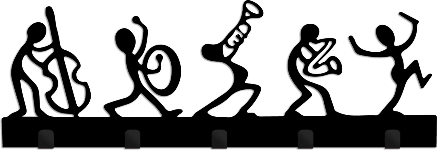 Varëse muri prej metali, motiv bendi muzikor, Wallity, e zezë