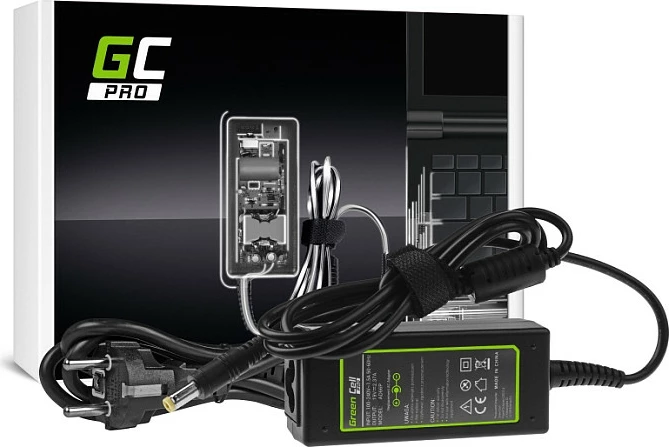 Adapter rryme për laptop Green Cell PRO 45W 19V 2.37A, për Acer Aspire E5/ES1/V5, i zi